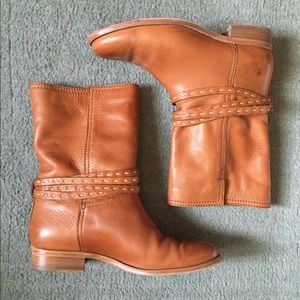 FRYE Cara Pickstitch Mid Calf Boot